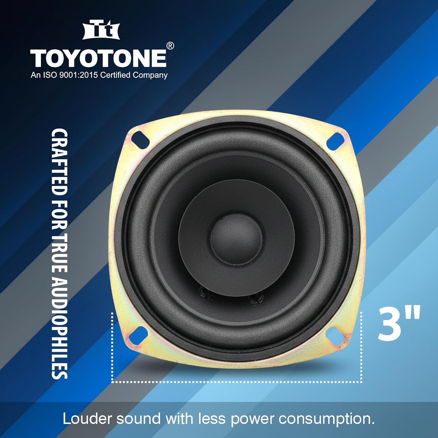 3″ Inch Full-Range Speaker 40W Max Impedance 4 Ohms Dual Cone 53mm Dual Magnet Copper Coil