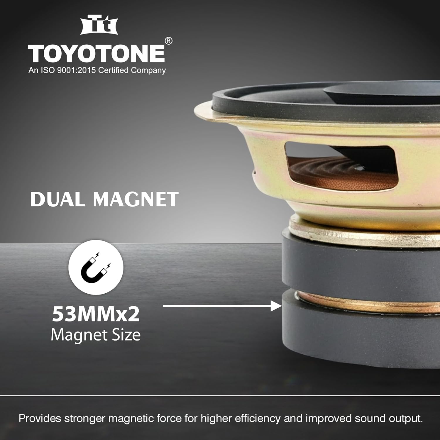 3″ Inch Full-Range Speaker 40W Max Impedance 4 Ohms Dual Cone 53mm Dual Magnet Copper Coil